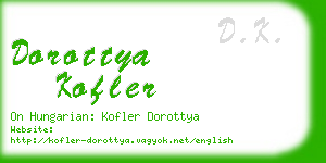 dorottya kofler business card